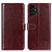 Funda de Cuero Cartera con Soporte Carcasa M07L para Samsung Galaxy A04s Marron