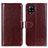 Funda de Cuero Cartera con Soporte Carcasa M07L para Samsung Galaxy A22 4G Marron