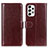 Funda de Cuero Cartera con Soporte Carcasa M07L para Samsung Galaxy A23 4G Marron