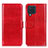 Funda de Cuero Cartera con Soporte Carcasa M07L para Samsung Galaxy M32 4G Rojo