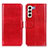 Funda de Cuero Cartera con Soporte Carcasa M07L para Samsung Galaxy S21 5G Rojo