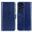 Funda de Cuero Cartera con Soporte Carcasa M07L para Samsung Galaxy S21 Ultra 5G Azul