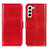 Funda de Cuero Cartera con Soporte Carcasa M07L para Samsung Galaxy S22 Plus 5G Rojo