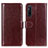 Funda de Cuero Cartera con Soporte Carcasa M07L para Sony Xperia 1 V Marron