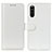 Funda de Cuero Cartera con Soporte Carcasa M07L para Sony Xperia 10 III SO-52B Blanco