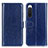 Funda de Cuero Cartera con Soporte Carcasa M07L para Sony Xperia 10 IV Azul