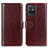 Funda de Cuero Cartera con Soporte Carcasa M07L para Vivo iQOO Z6 5G Marron