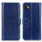 Funda de Cuero Cartera con Soporte Carcasa M07L para Wiko Y82 Azul