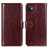 Funda de Cuero Cartera con Soporte Carcasa M07L para Wiko Y82 Marron