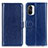 Funda de Cuero Cartera con Soporte Carcasa M07L para Xiaomi Mi 11i 5G Azul