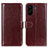 Funda de Cuero Cartera con Soporte Carcasa M07L para Xiaomi Poco C65 Marron