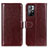 Funda de Cuero Cartera con Soporte Carcasa M07L para Xiaomi Poco M4 Pro 5G Marron