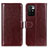 Funda de Cuero Cartera con Soporte Carcasa M07L para Xiaomi Redmi 10 (2022) Marron