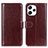 Funda de Cuero Cartera con Soporte Carcasa M07L para Xiaomi Redmi 12 4G Marron