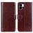 Funda de Cuero Cartera con Soporte Carcasa M07L para Xiaomi Redmi A2 Plus Marron