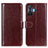 Funda de Cuero Cartera con Soporte Carcasa M07L para Xiaomi Redmi K50 Gaming 5G Marron