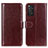 Funda de Cuero Cartera con Soporte Carcasa M07L para Xiaomi Redmi Note 11 4G (2022) Marron