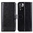 Funda de Cuero Cartera con Soporte Carcasa M07L para Xiaomi Redmi Note 11 Pro+ Plus 5G Negro