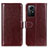 Funda de Cuero Cartera con Soporte Carcasa M07L para Xiaomi Redmi Note 12S Marron