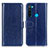 Funda de Cuero Cartera con Soporte Carcasa M07L para Xiaomi Redmi Note 8 (2021) Azul