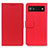 Funda de Cuero Cartera con Soporte Carcasa M08L para Google Pixel 6a 5G Rojo