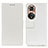 Funda de Cuero Cartera con Soporte Carcasa M08L para Huawei Honor 50 5G Blanco