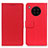 Funda de Cuero Cartera con Soporte Carcasa M08L para Huawei Honor 50 Lite Rojo