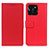 Funda de Cuero Cartera con Soporte Carcasa M08L para Huawei Honor X6a Rojo