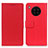 Funda de Cuero Cartera con Soporte Carcasa M08L para Huawei Nova 8i Rojo