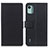 Funda de Cuero Cartera con Soporte Carcasa M08L para Nokia C12 Negro