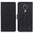 Funda de Cuero Cartera con Soporte Carcasa M08L para Nokia C21 Negro