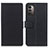 Funda de Cuero Cartera con Soporte Carcasa M08L para Nokia G11 Negro