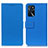 Funda de Cuero Cartera con Soporte Carcasa M08L para Oppo A16 Azul