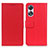 Funda de Cuero Cartera con Soporte Carcasa M08L para Oppo A58 4G Rojo