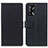 Funda de Cuero Cartera con Soporte Carcasa M08L para Oppo A74 4G Negro