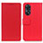 Funda de Cuero Cartera con Soporte Carcasa M08L para Oppo Reno8 T 4G Rojo