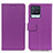 Funda de Cuero Cartera con Soporte Carcasa M08L para Realme 8 4G Morado