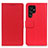 Funda de Cuero Cartera con Soporte Carcasa M08L para Samsung Galaxy S21 Ultra 5G Rojo