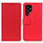 Funda de Cuero Cartera con Soporte Carcasa M08L para Samsung Galaxy S22 Ultra 5G Rojo