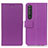 Funda de Cuero Cartera con Soporte Carcasa M08L para Sony Xperia 1 III Morado