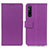 Funda de Cuero Cartera con Soporte Carcasa M08L para Sony Xperia 1 V Morado