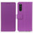 Funda de Cuero Cartera con Soporte Carcasa M08L para Sony Xperia 10 III Lite Morado