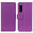 Funda de Cuero Cartera con Soporte Carcasa M08L para Sony Xperia 5 III Morado