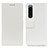 Funda de Cuero Cartera con Soporte Carcasa M08L para Sony Xperia 5 III SO-53B Blanco