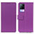 Funda de Cuero Cartera con Soporte Carcasa M08L para Vivo V21e 4G Morado