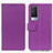 Funda de Cuero Cartera con Soporte Carcasa M08L para Vivo V21e 5G Morado