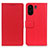 Funda de Cuero Cartera con Soporte Carcasa M08L para Xiaomi Poco C65 Rojo