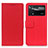 Funda de Cuero Cartera con Soporte Carcasa M08L para Xiaomi Poco X4 Pro 5G Rojo