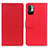 Funda de Cuero Cartera con Soporte Carcasa M08L para Xiaomi Redmi Note 10 JE 5G Rojo