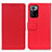Funda de Cuero Cartera con Soporte Carcasa M08L para Xiaomi Redmi Note 10 Pro 5G Rojo